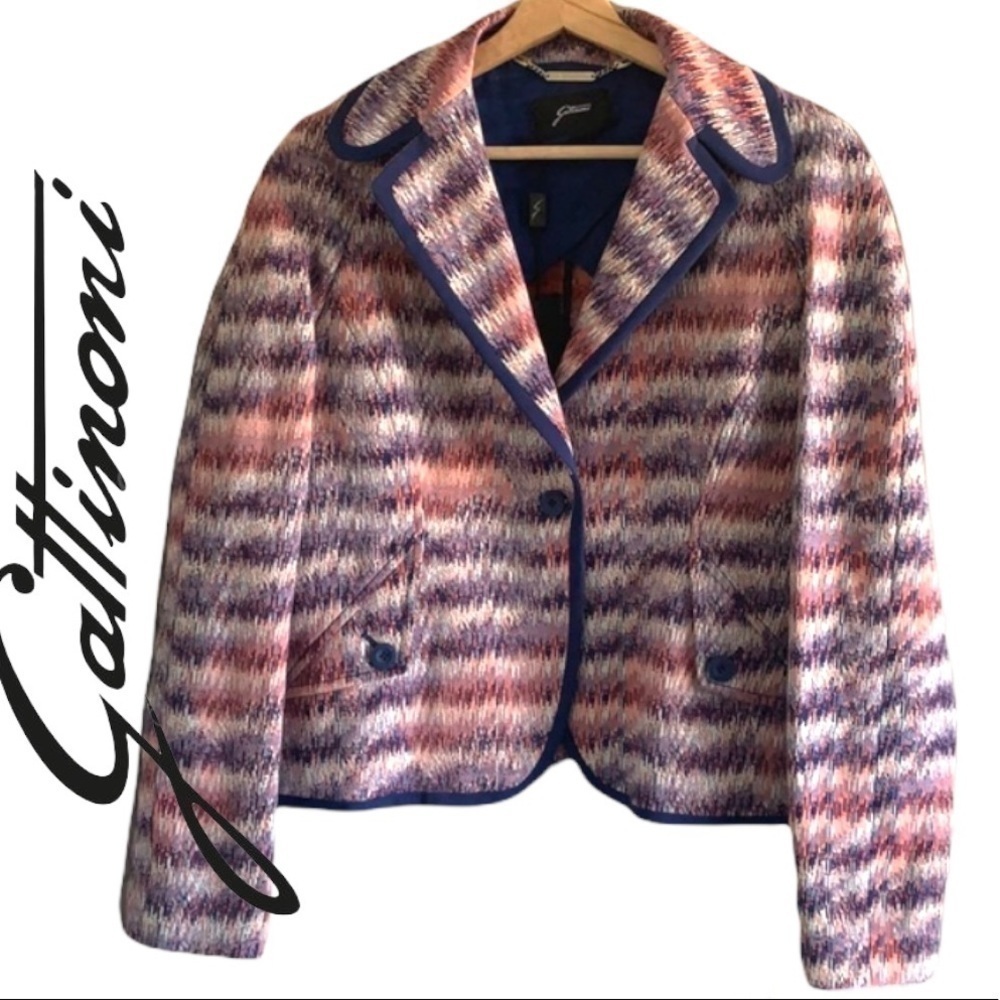GATTINONI Purple/Pink Stripped Women’s Blazer Size US 14